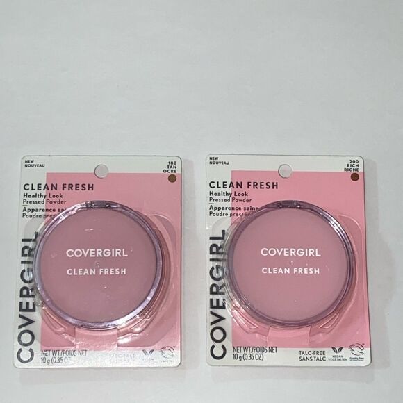 Covergirl Set 2 Clean Fresh 200 Rich Riche & 180 Tan Ocre Color - Picture 1 of 5